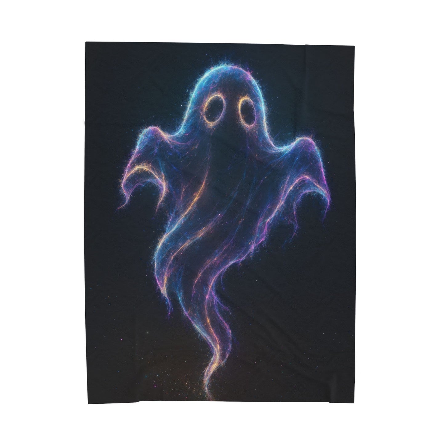 Galaxy Ghost Blanket, Halloween Throw Blanket, Spooky Cozy Decor, Ghost Lover Gift, Soft Plush Blanket, Cosmic Ghost Bedding