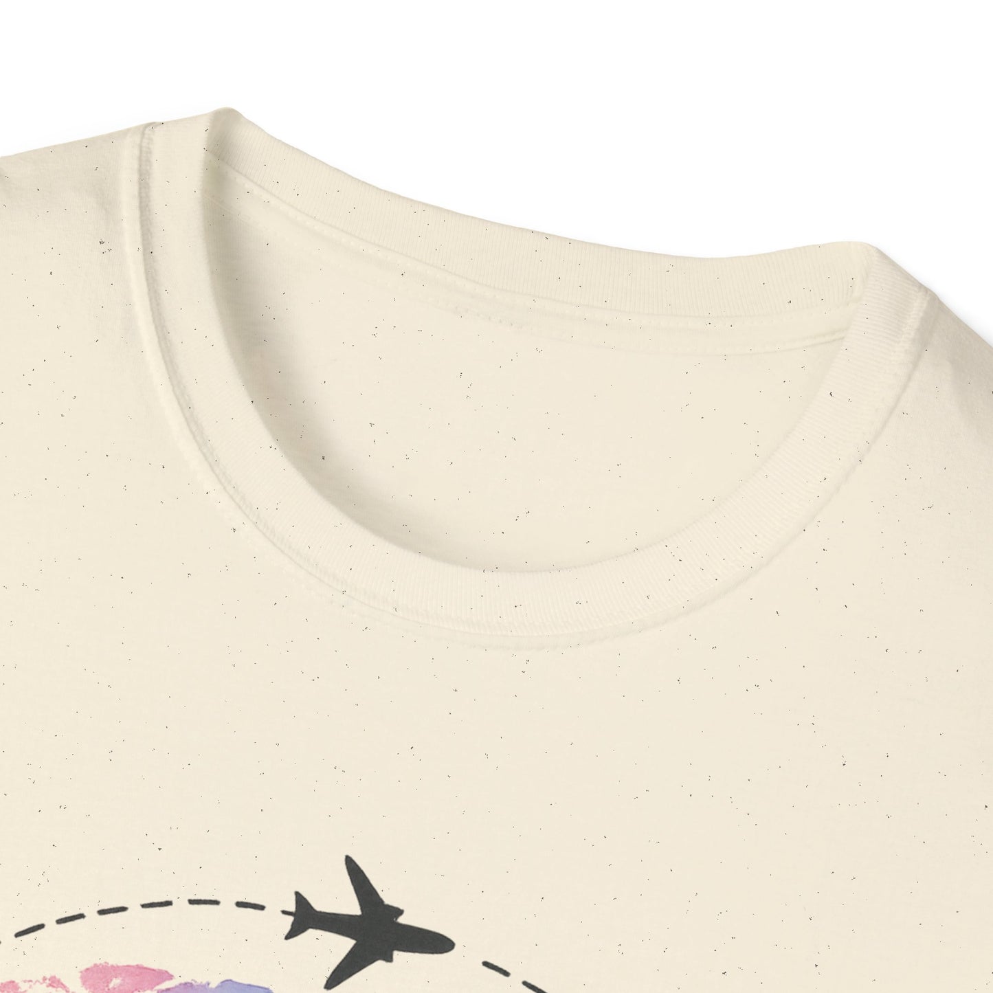 Adventure Awaits Travel Shirt | Watercolor World Map Tee for Women and Men | Wanderlust Gift for Travelers, Hikers, Campers, Beach Lovers