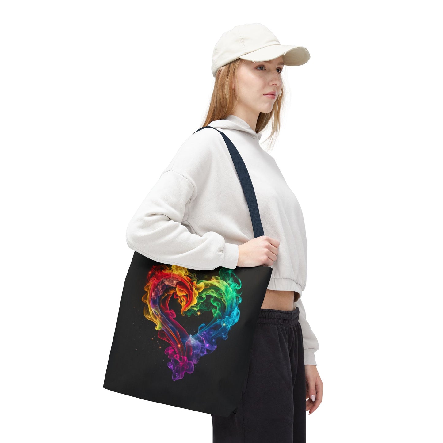 Colorful Smoke Heart Tote