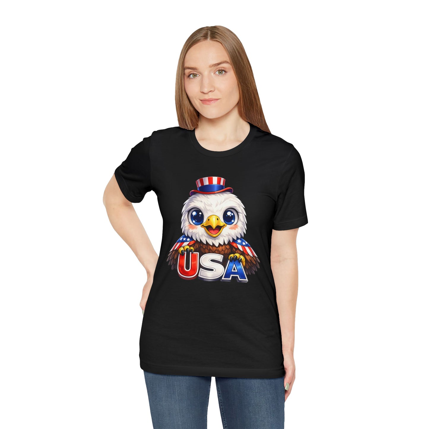 Cute USA Eagle Shirt, Patriotic Eagle T Shirt, Fourth Of July Shirt, American Flag Eagle Tee, Freedom Graphic Shirt, USA Pride Top