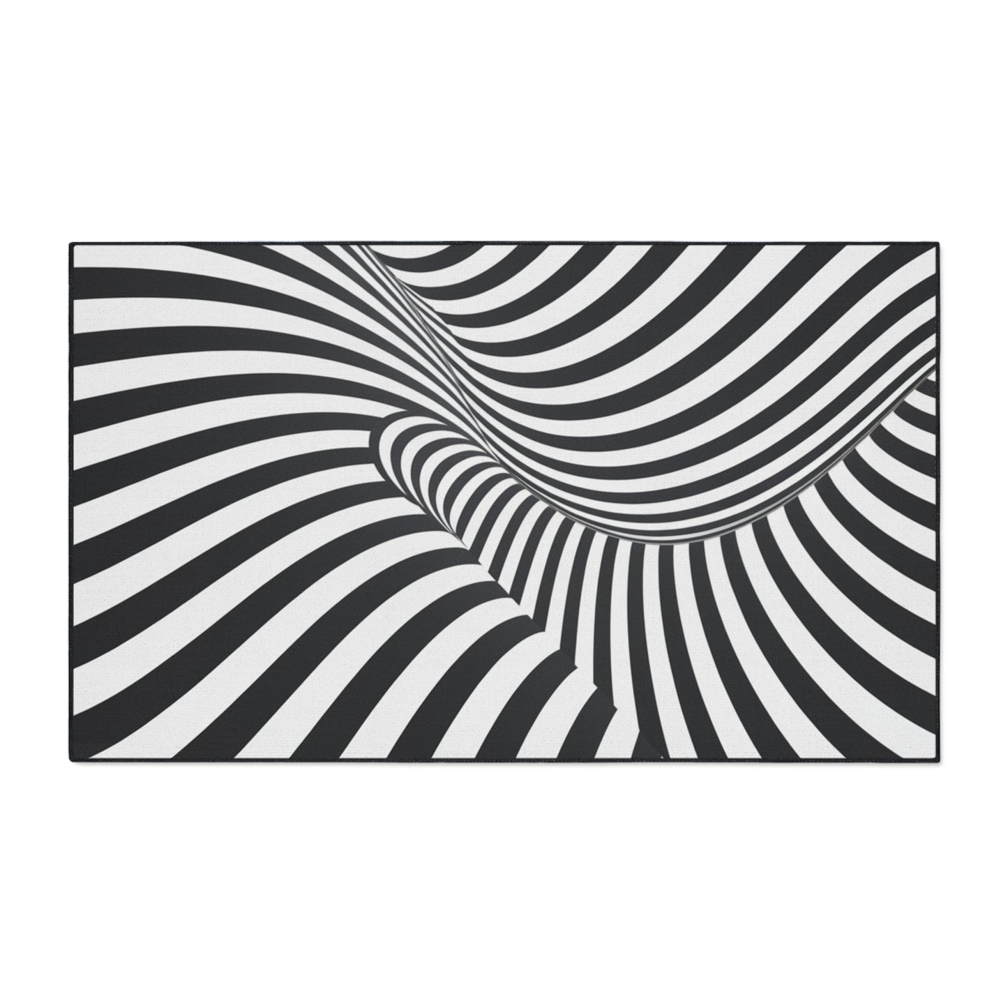 Floor Mat, Black and White Striped Rug, Non-Slip Kitchen Mat, Cute Welcome Mat, Home Decor Accent