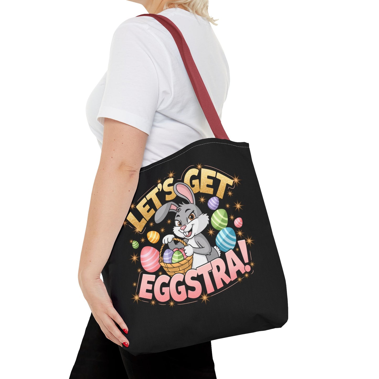 Easter Bunny Tote Bag - 'Leg's Get Eggstra'