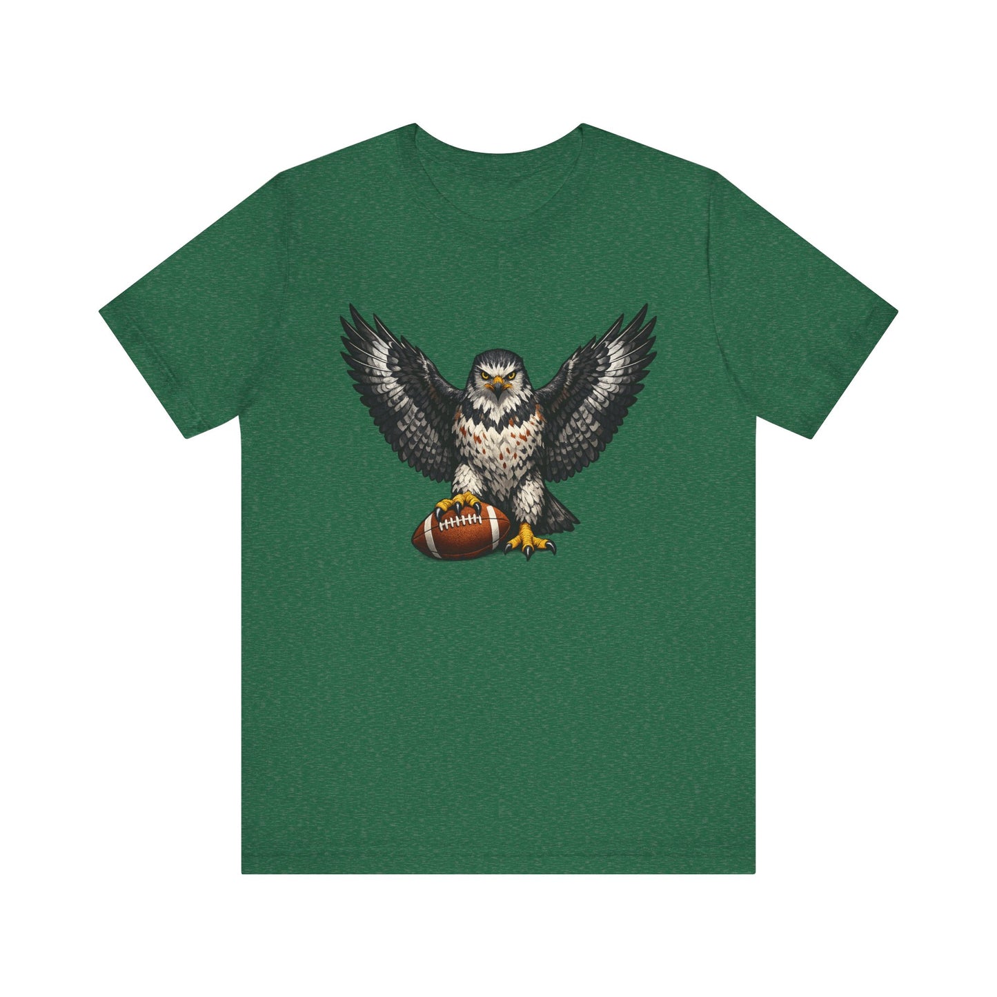 Hawk Football Shirt, Hawk Holding Football T Shirt, Hawk Mascot Tee, Football Bird Of Prey Shirt, Game Day Sports Tee, Hawk Fan Gift