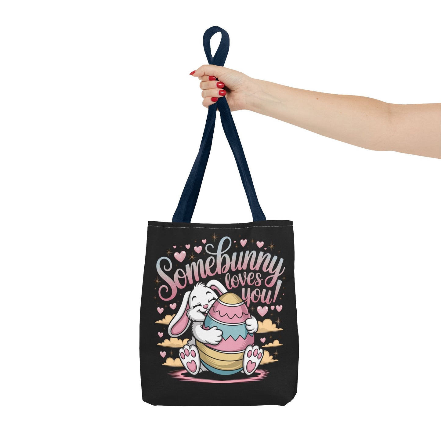 Easter Bunny Tote Bag Somebunny Loves You Easter Bag Bunny