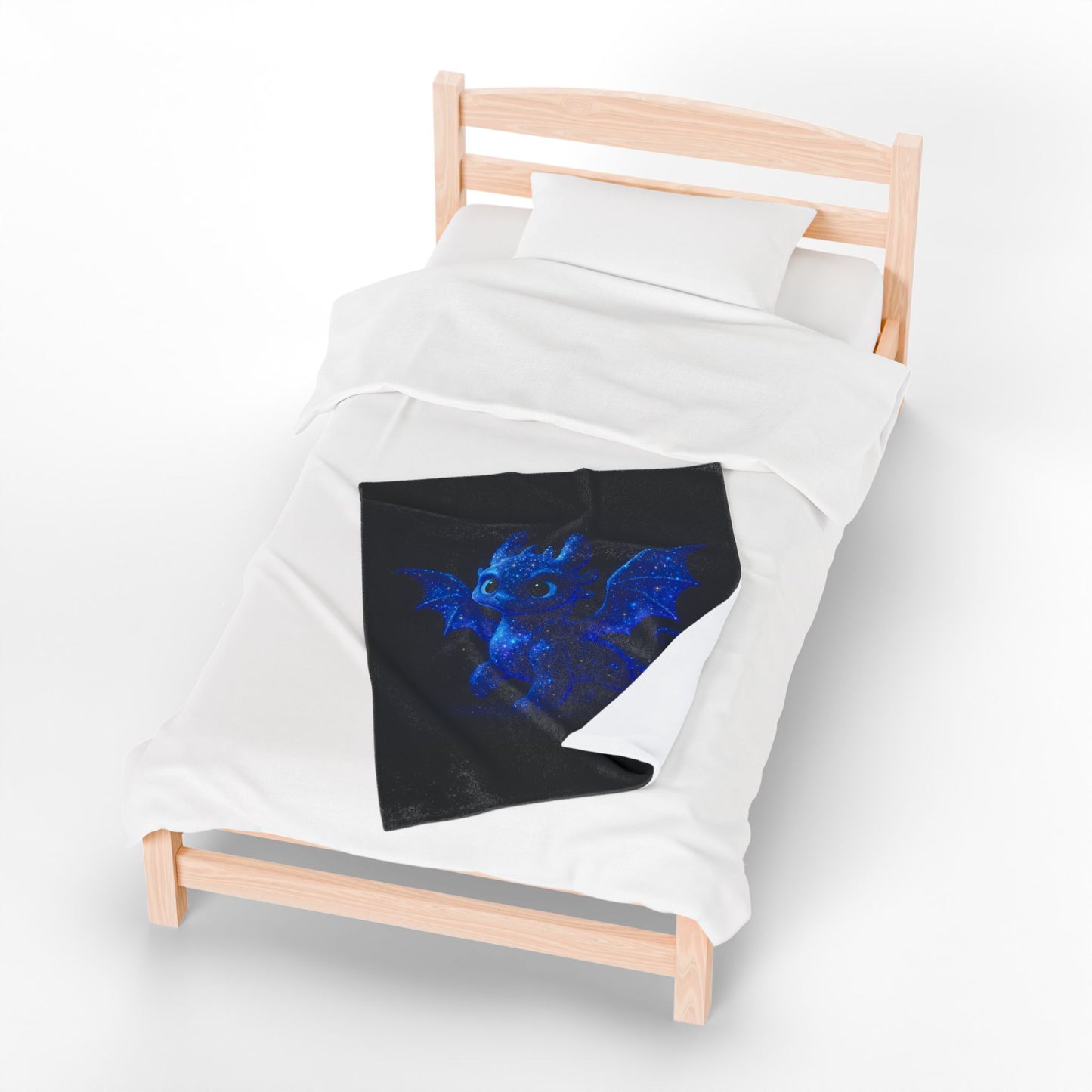 Galaxy Dragon Blanket - Cosmic Blue Fantasy Throw for Kids, Teens & Adults | Soft Plush Bed Decor | Dragon Lover Gift Idea