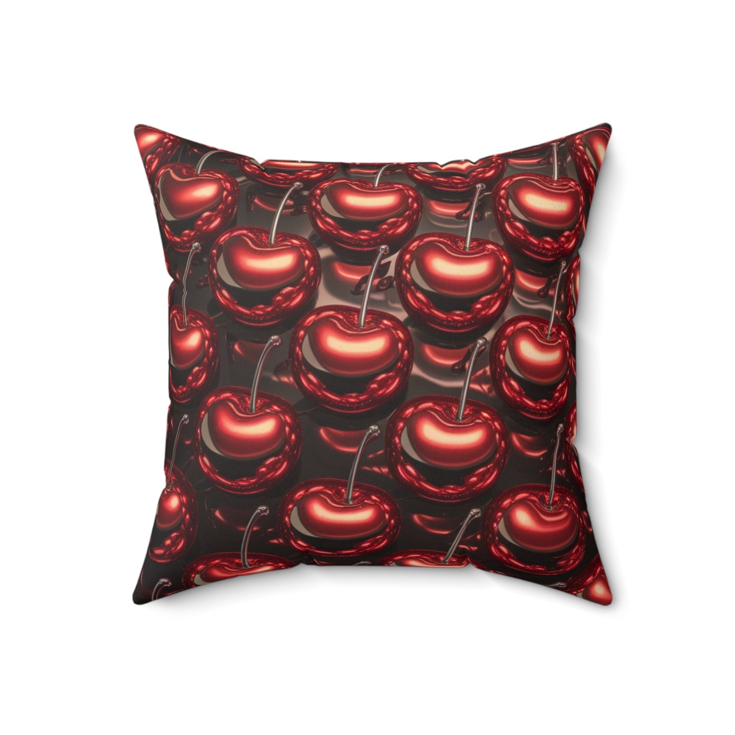 Cherry Tile Square Pillow