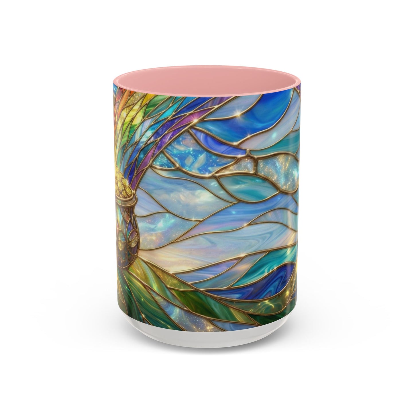 Stained Glass Rainbow Mug, Pot Of Gold Coffee Cup, St Patricks Day Gift, Magical Fantasy Tea Cup, Lucky Irish Leprechaun, Colorful Art