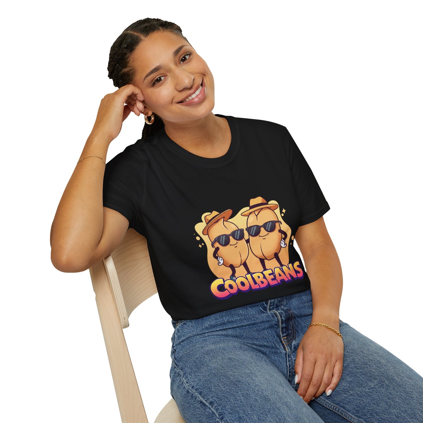 Cool Beans T-Shirt - Two Cooler-Than-Cool Beans With Sunglasses, Quirky Food-Pun Gift Tee for Him, Her or Besties - Perfect Humor and Style