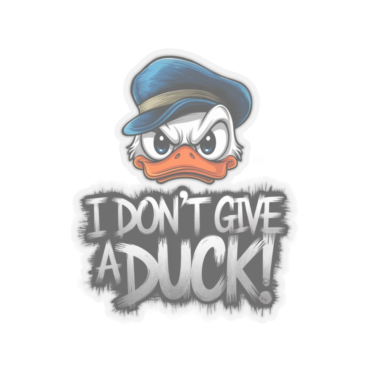 I Don't Give a Duck Angry Duck Sticker