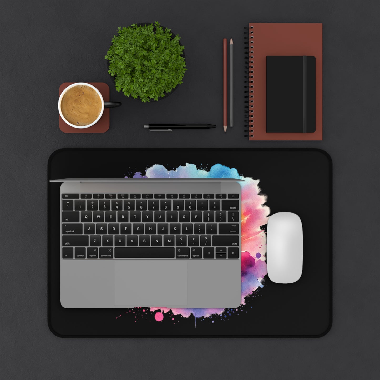 Inspirational Watercolor Christian Desk Mat, Easter Mouse Pad, Faith Decor, Religious Desk Mat, Cross Mouse Pad Desk Mat