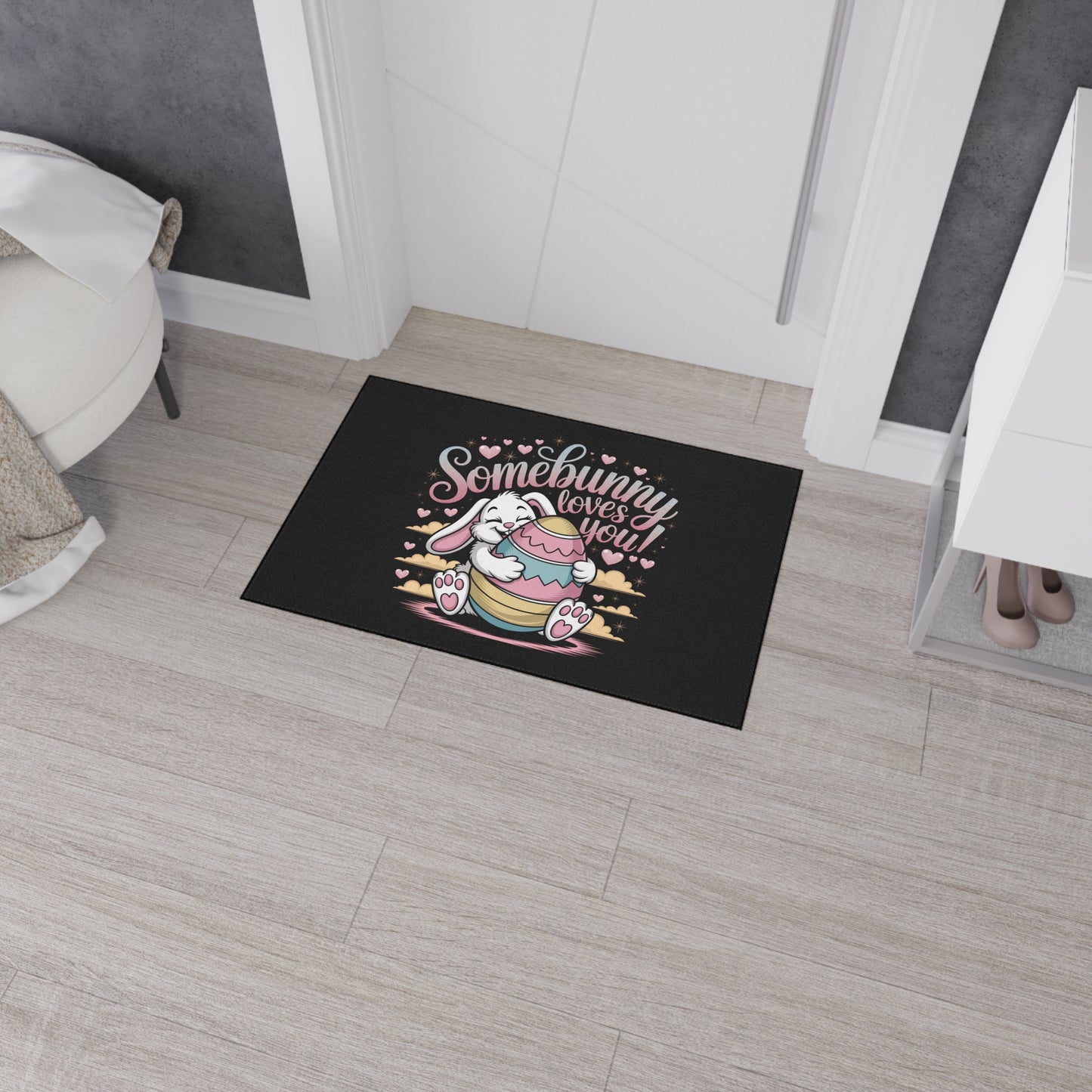 Floor Mat Somebunny Loves You Easter Bunny Welcome Mat Easter Door Mat