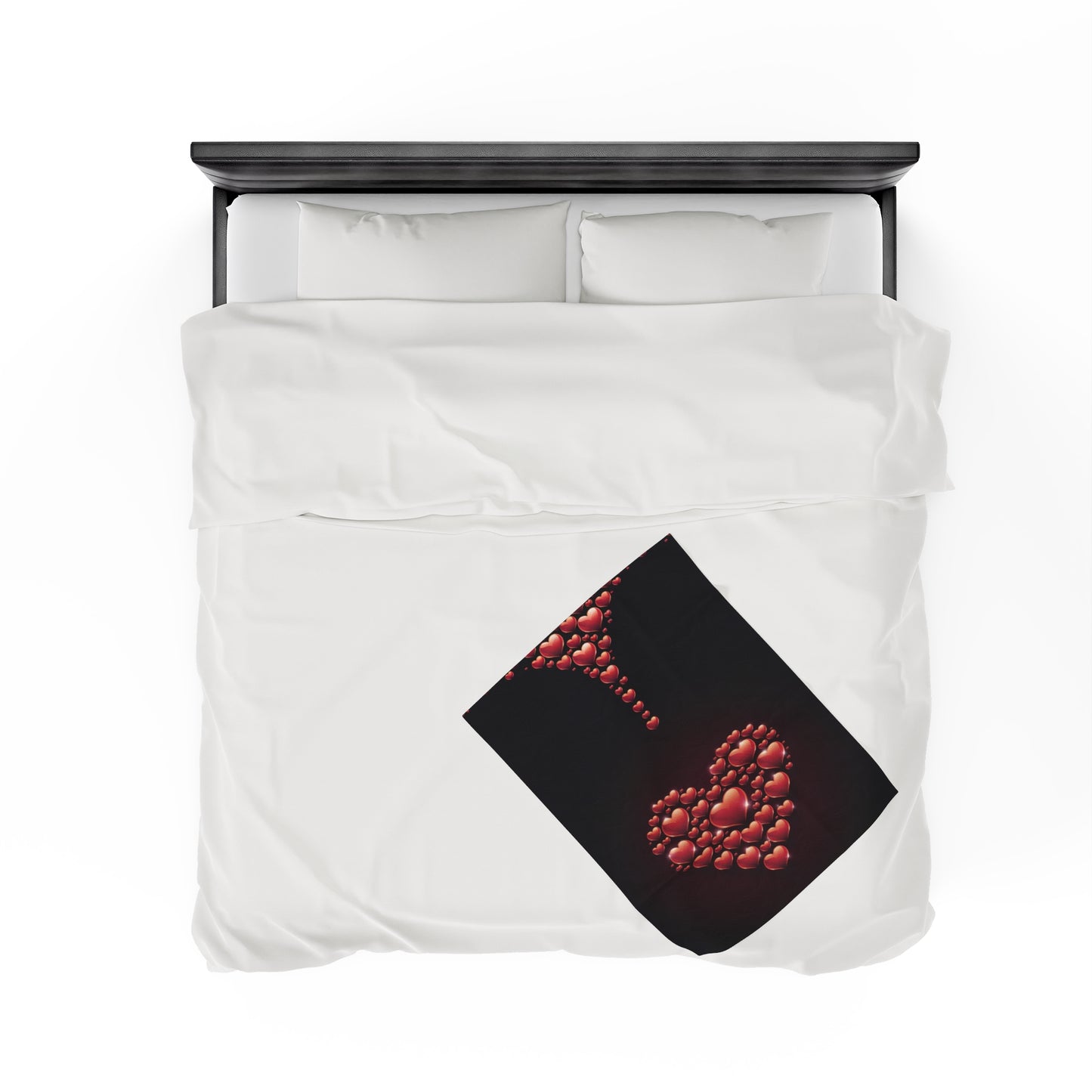 Plush Blanket with Heart of Hearts Design
