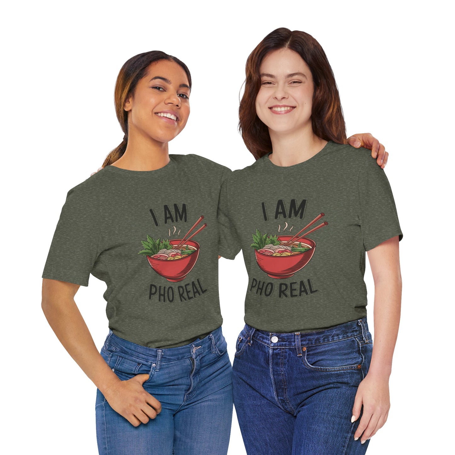I Am Pho Real T-Shirt | Funny Pho Noodle Bowl Tee, Vietnamese Food Pun Shirt, Ramen & Noodle Lover Gift, Cute Asian Cuisine Graphic Top