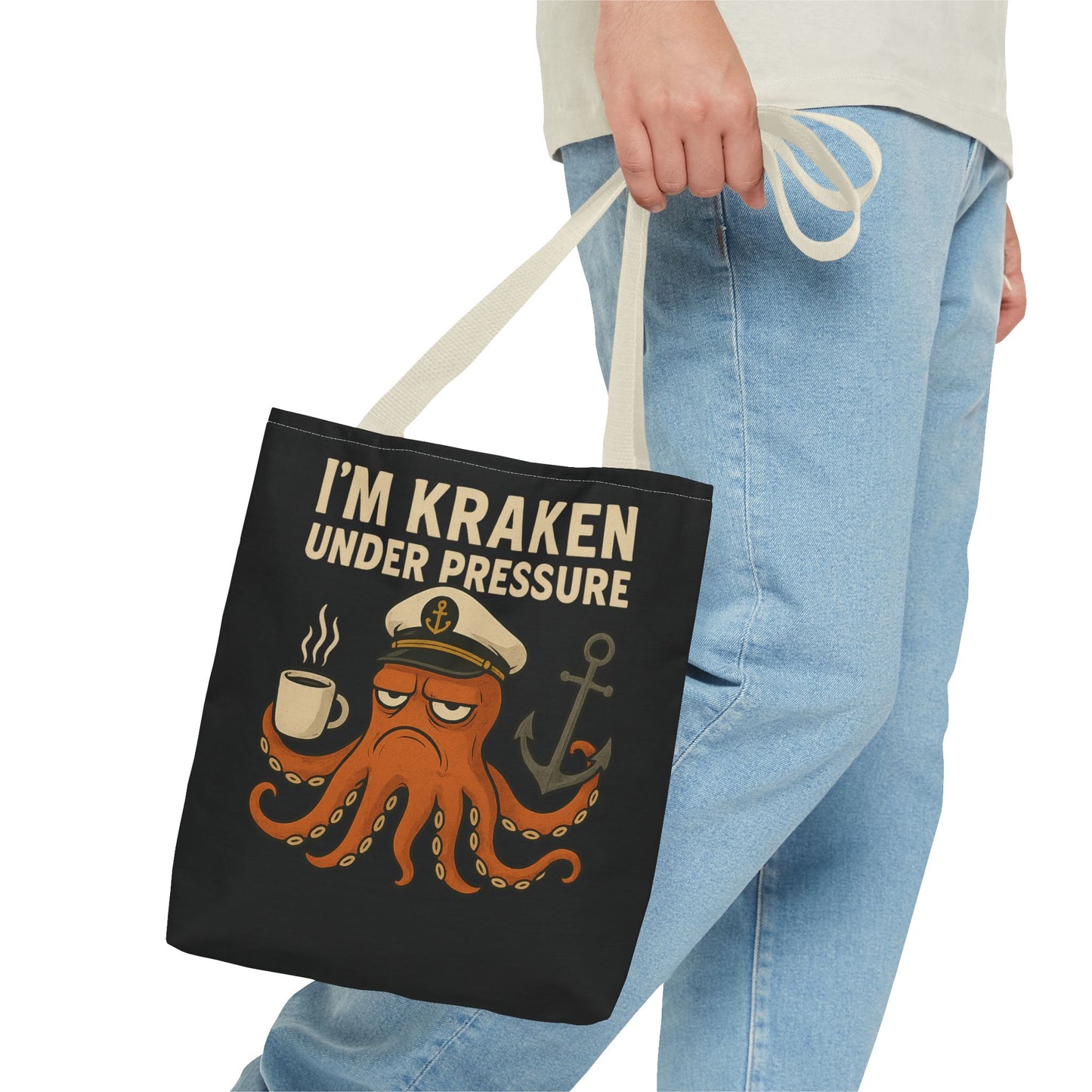 Stressed Octopus Tote Bag Nautical Bag Beach Tote Ocean Reusable Bag Seaside