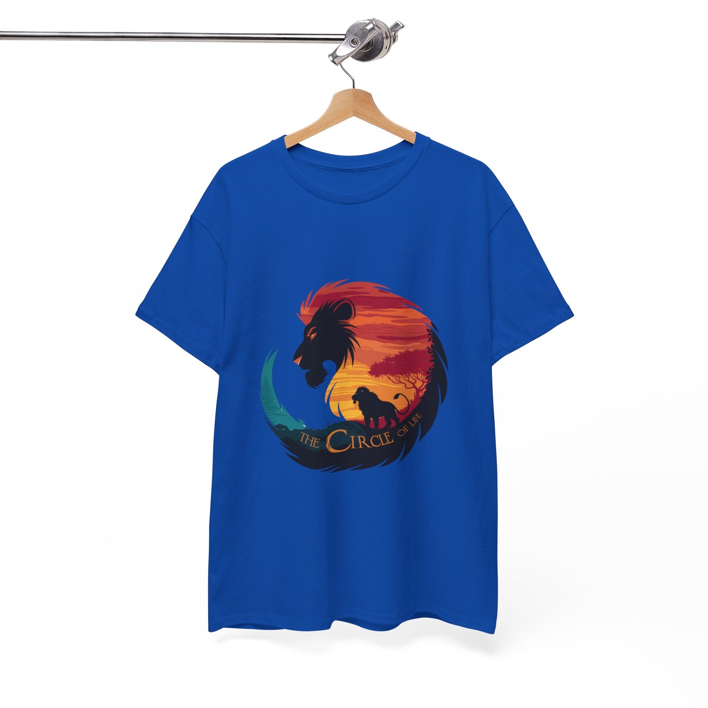 The Circle of Life Lion Shirt – Sunset Safari Wildlife Graphic Tee – Inspirational Nature T-Shirt for Animal Lovers & Adventure Fans
