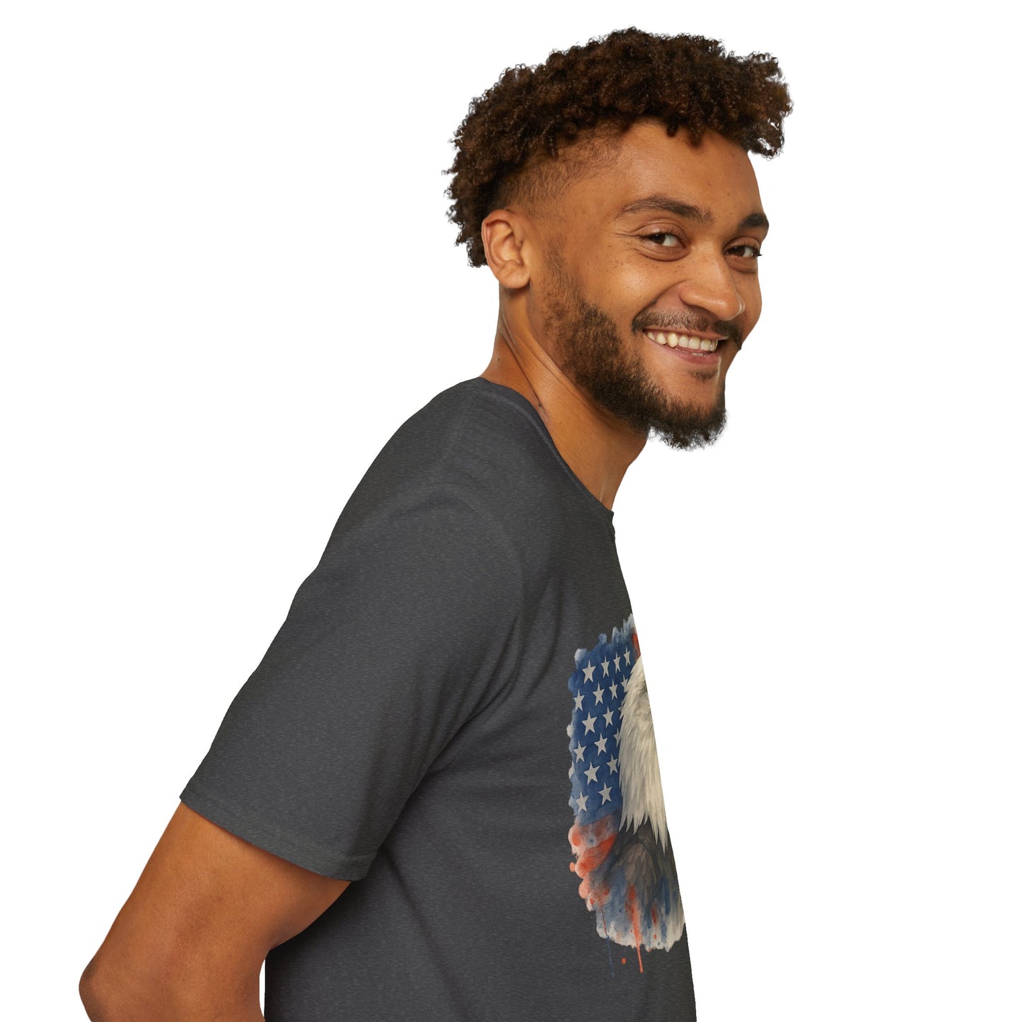 American Eagle & Flag T‑Shirt | Patriotic Graphic Tee | Bald Eagle USA Shirt | 4th of July Tee | Independence Day Apparel