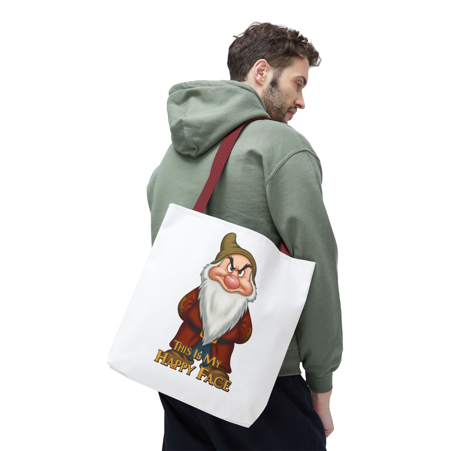 Grumpy Dwarf Tote Bag - "This Is My Happy Face"
