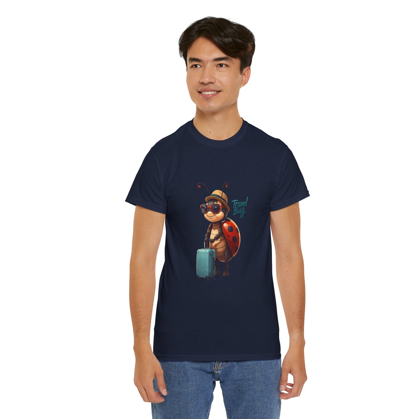 Travel Bug T-Shirt – Cute Ladybug Travel Tee | Funny Wanderlust Shirt for Travel Lovers | Unisex Graphic Tee Gift for Adventurers