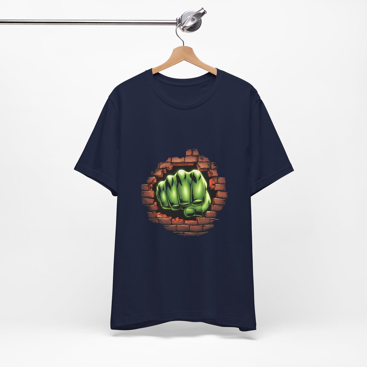 Green Hero Fist Graphic Tee – Superhero Shirt, Comic Pop Art, Gamer Gift, Y2K Dopamine Aesthetic, Funny Nerd Fashion, Unisex T‑shirt