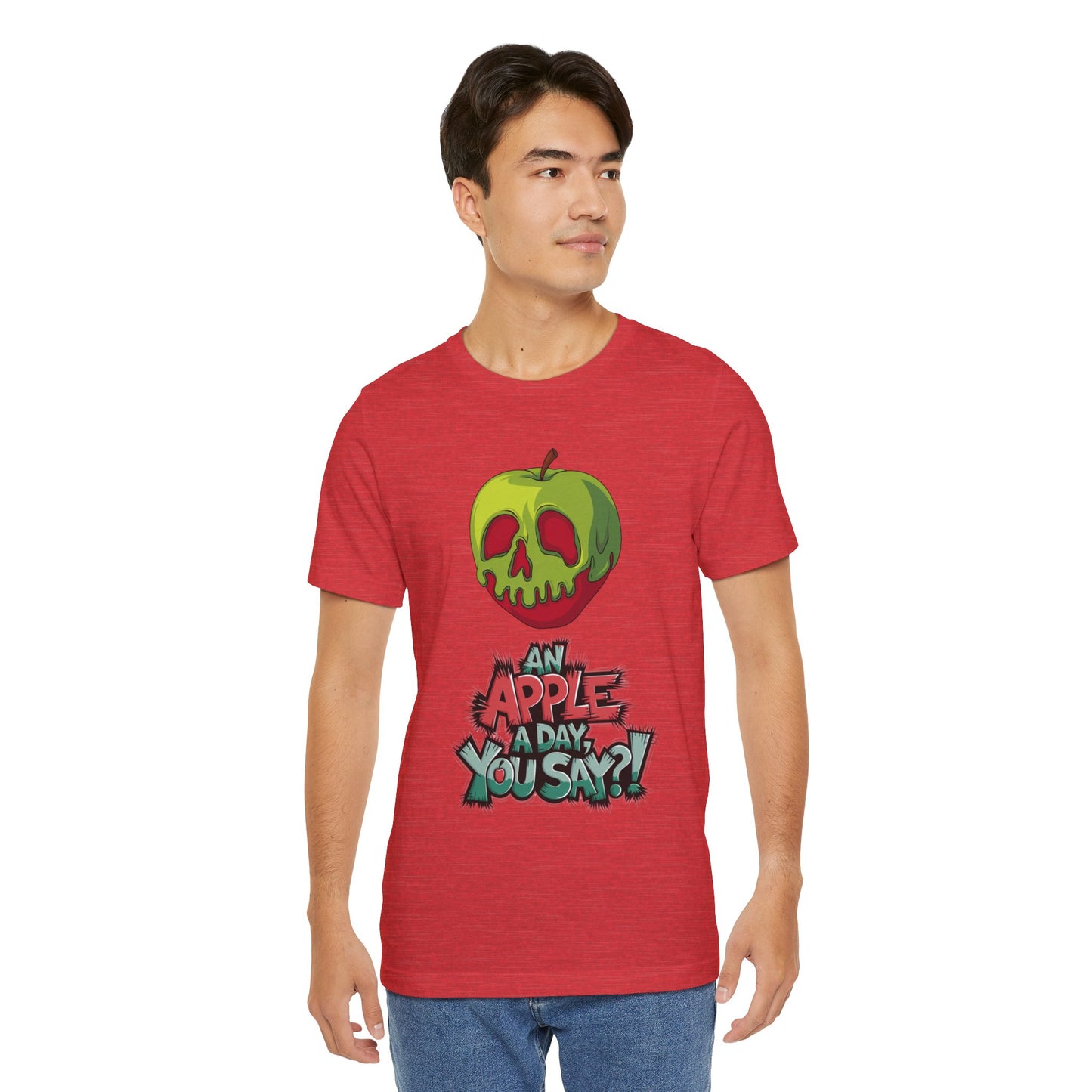 Funny Apple Skull Shirt – An Apple A Day You Say? – Grunge Fruit Tee – Y2K Nostalgia T‑Shirt – Gift for Fruit Lovers