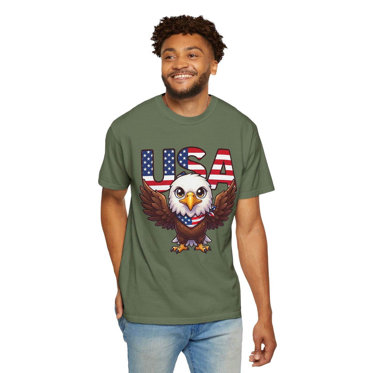 USA Eagle Shirt, Patriotic Comfort Colors Shirt, American Flag Eagle T Shirt, Fourth Of July Shirt, Freedom Graphic Tee, USA Pride Shirt