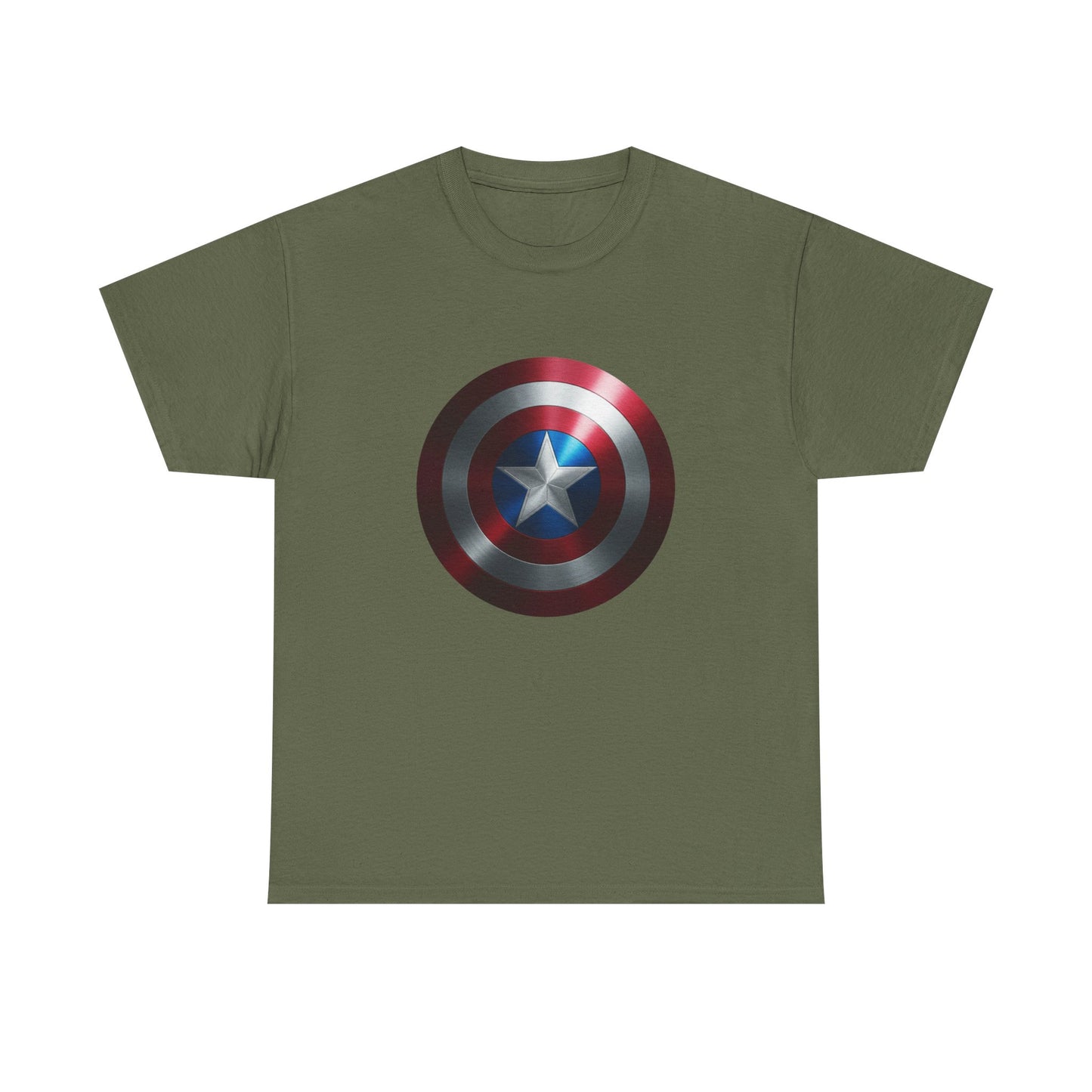 Patriotic Hero Shield Shirt – Star Emblem Graphic Tee – Super Soldier Gift – Comic Inspired Unisex Shirt – Cosplay Convention Top