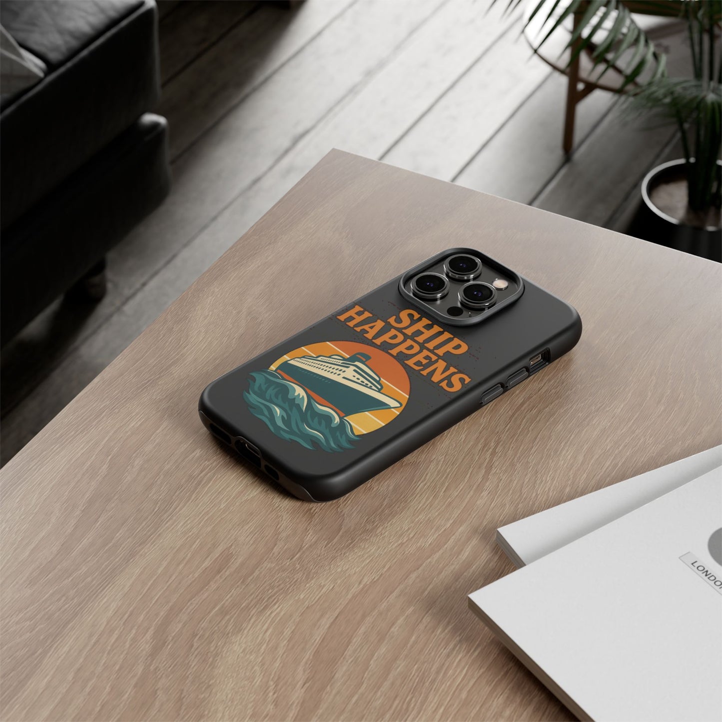 iPhone Case Ship Happens Sunset Cruise Case Gift for Travel Lovers Nautical Phone Case Cruise Accessory