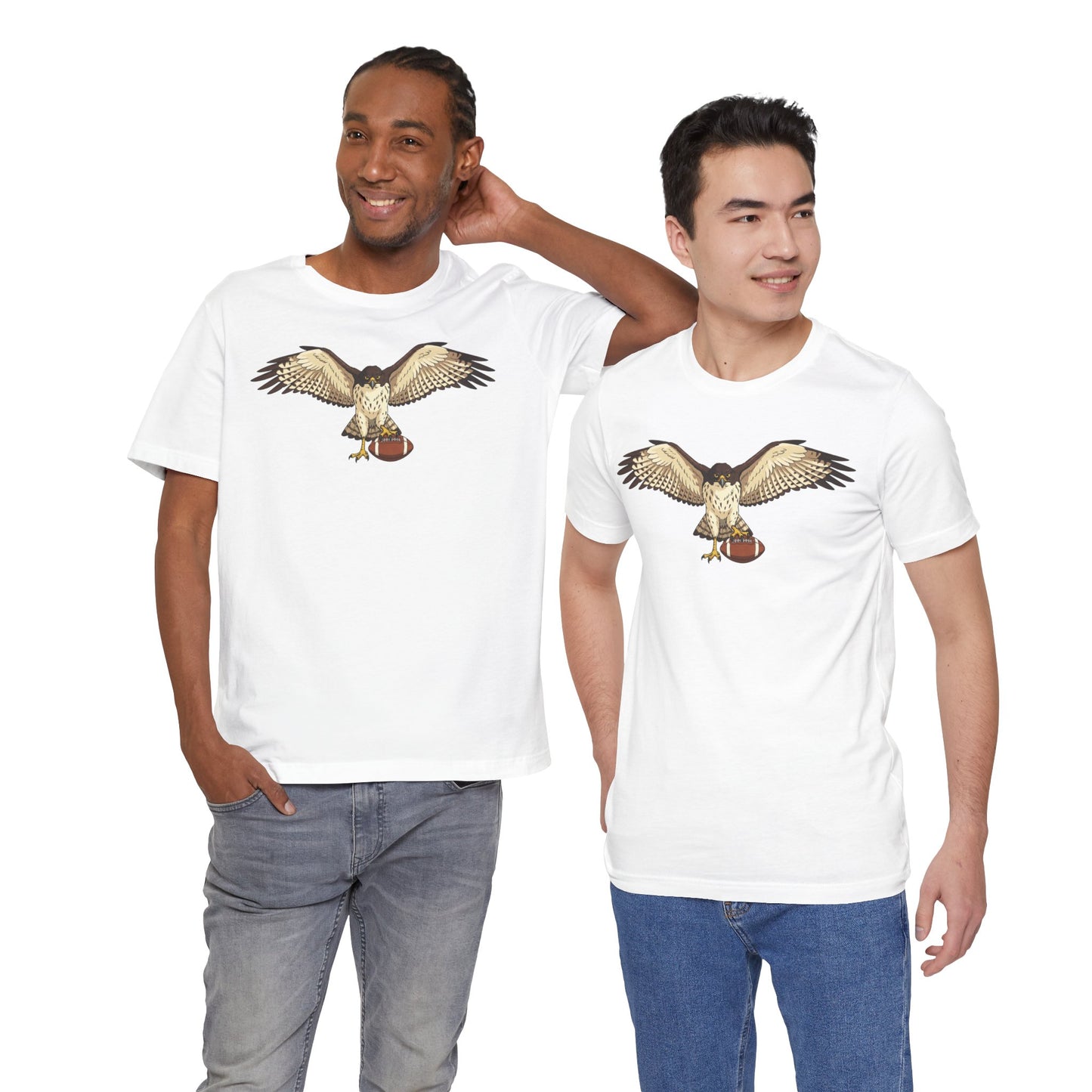 Hawk Football Shirt, Hawk Holding Football T Shirt, Football Mascot Tee, Bird Of Prey Shirt, Sports Fan Gift, Game Day Hawk Tee