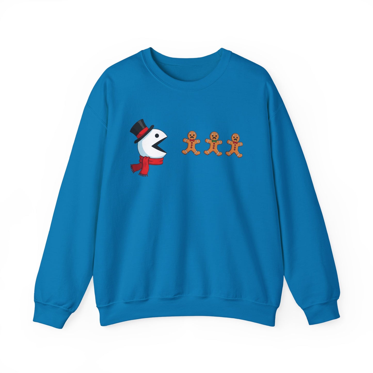 Funny Snowman And Gingerbread Sweatshirt, Cute Christmas Crewneck, Holiday Winter Sweater, Festive Graphic Pullover For Men And Women