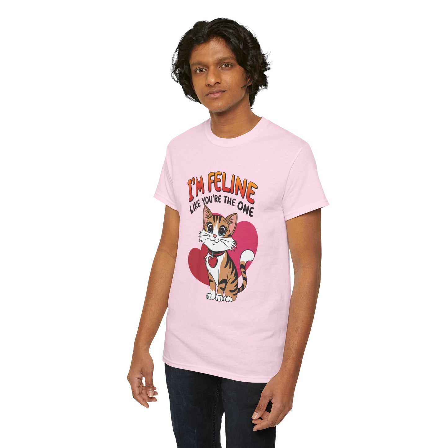 I’m Feline Like You’re The One Shirt, Cute Cat Valentine Tee, Funny Cat Love Graphic TShirt, Romantic Gift For Her Him, Cat Pun Shirt
