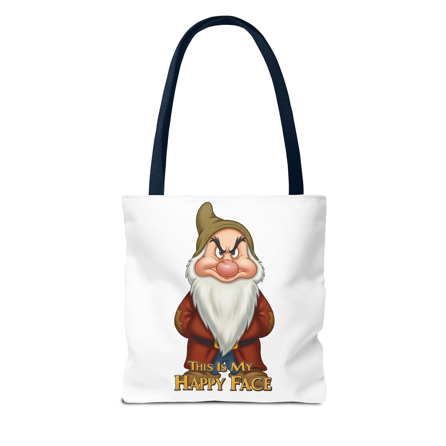 Grumpy Dwarf Tote Bag - "This Is My Happy Face"