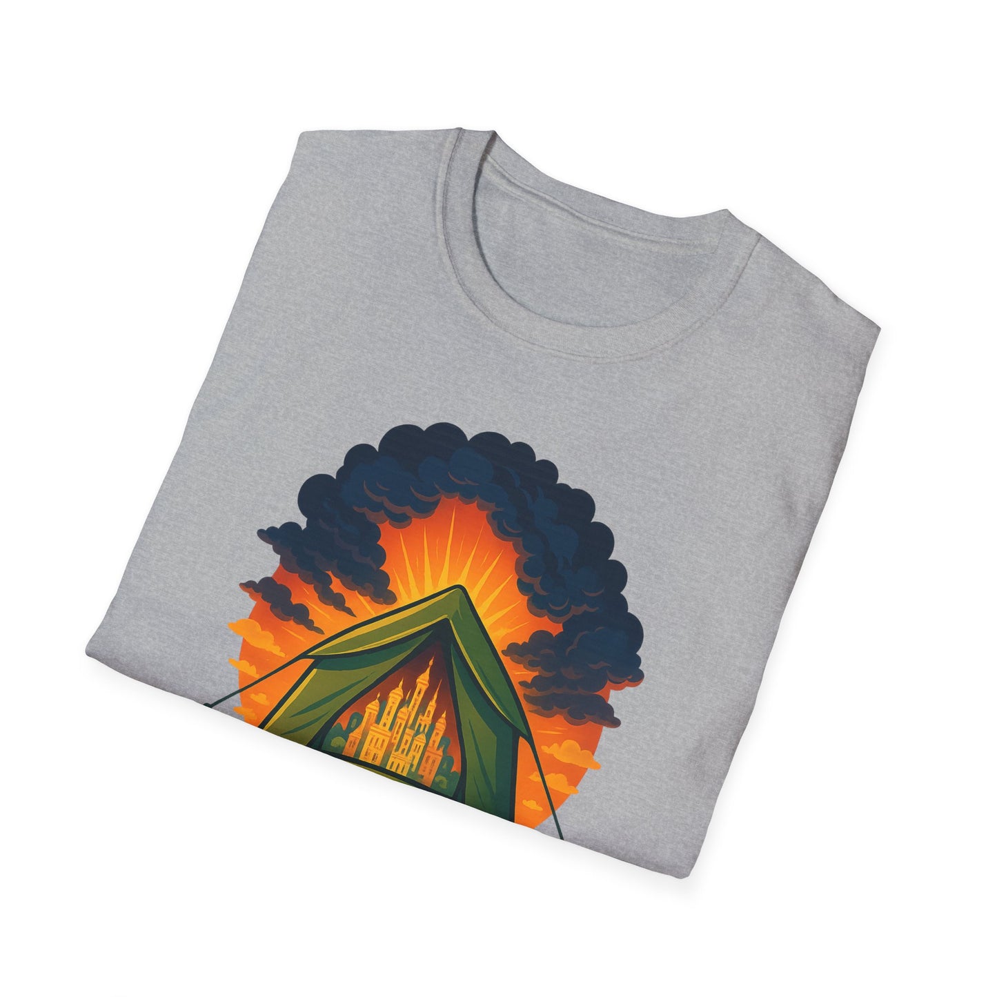 In-Tent-City Is High Camping Tee | Retro Tent Graphic T-Shirt for Hikers & Campers | Funny Outdoorsy Gift | Vintage Style Unisex Tee