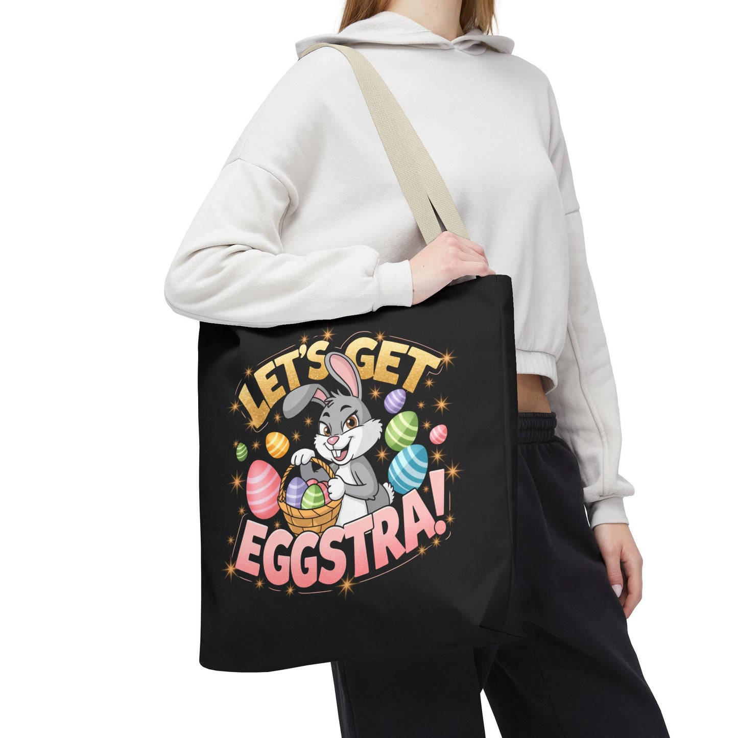 Easter Bunny Tote Bag - 'Leg's Get Eggstra'