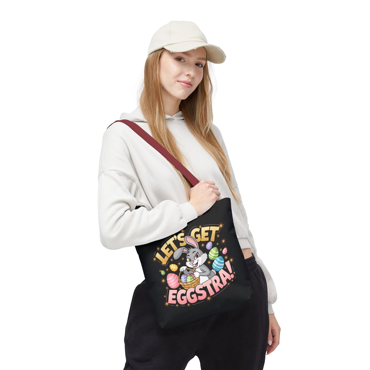 Easter Bunny Tote Bag - 'Leg's Get Eggstra'