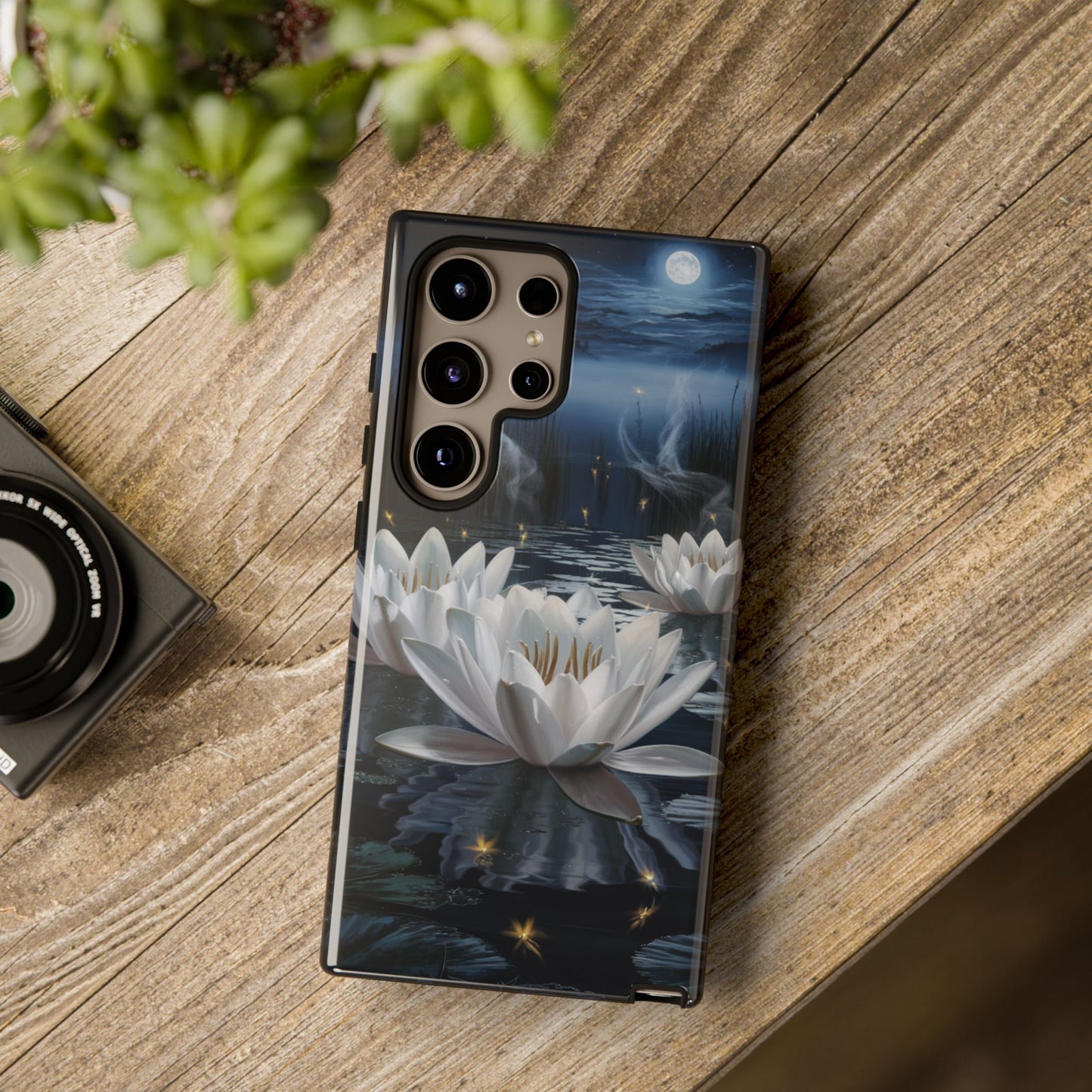 Samsung Galaxy Tough Case - Water Lillies Moonlit Sky Phone Cover