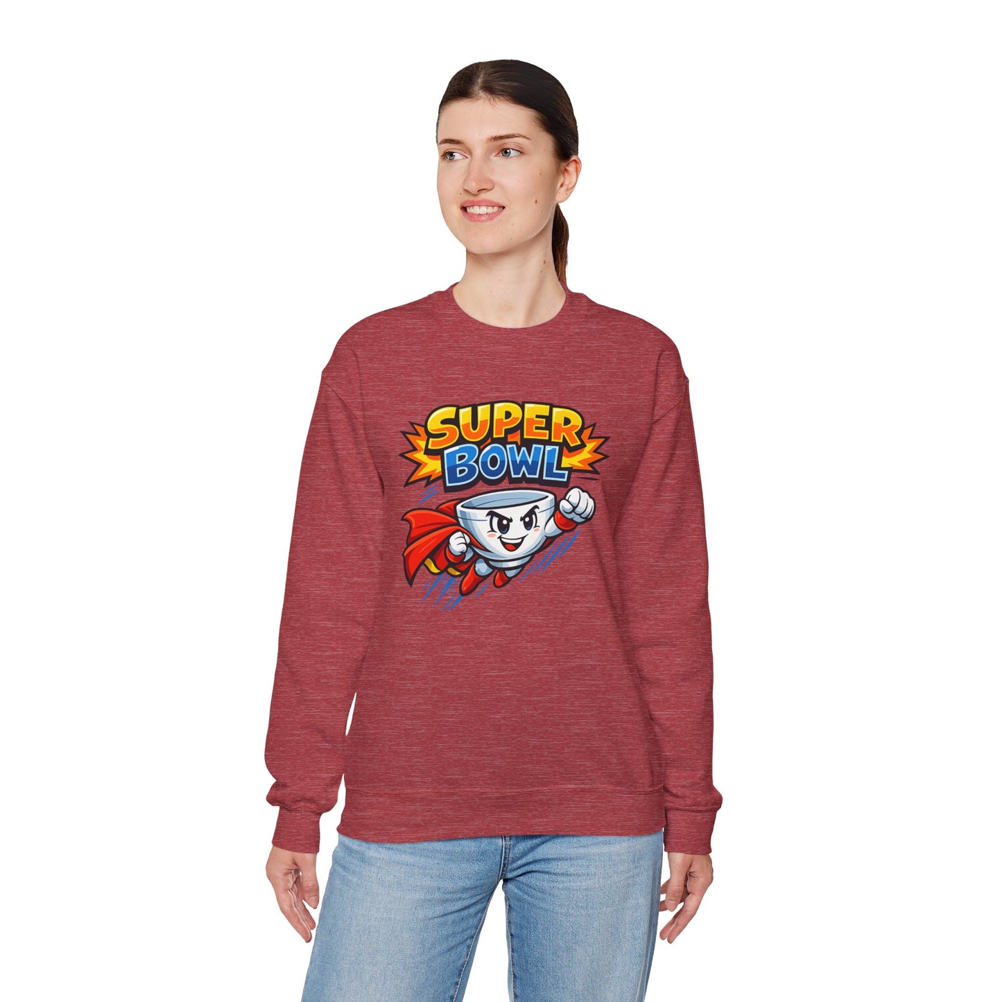 Super Bowl Sweatshirt, Funny Super Bowl Crewneck, Football Party Sweatshirt, Game Day Pullover, Bowl Pun Shirt, Unisex Graphic Crew