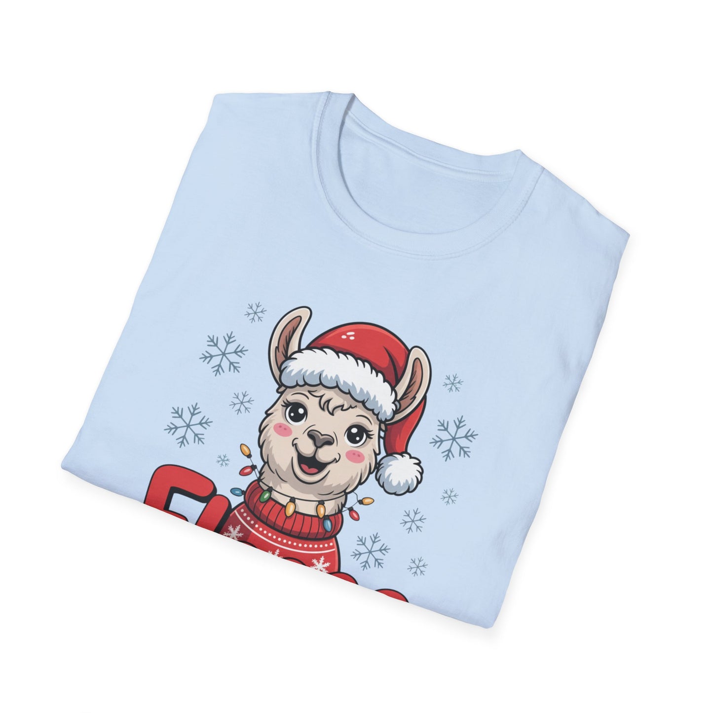 Fleece Navidad Llama Christmas Shirt, Funny Llama Xmas Tee, Cute Holiday Pun Shirt, Fuzzy Llama Santa Sweater Shirt, Christmas Gift Tee
