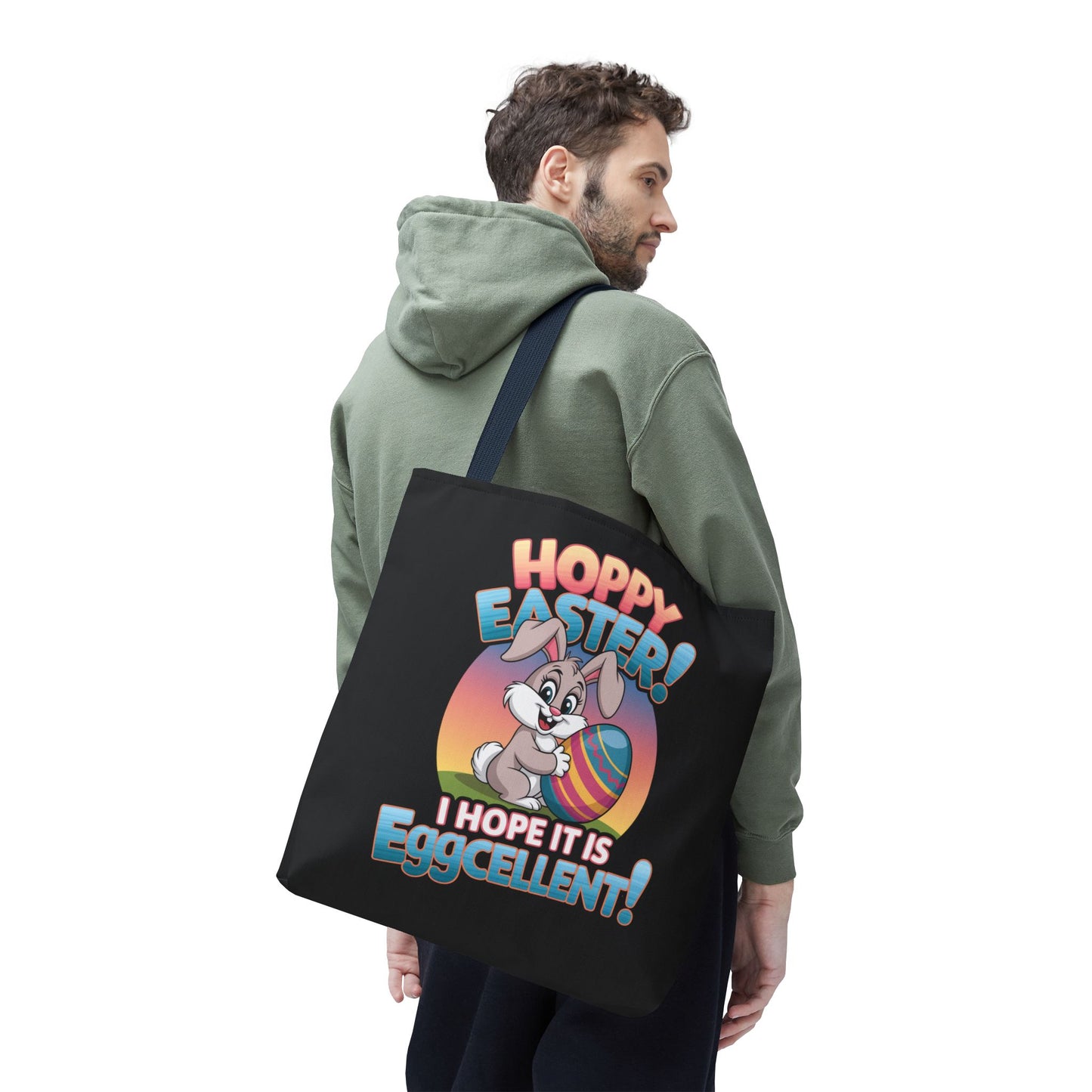 Happy Easter Tote Bag Eggcellent Bunny Design Easter Bag Easter Gift Easter Tote Accessory