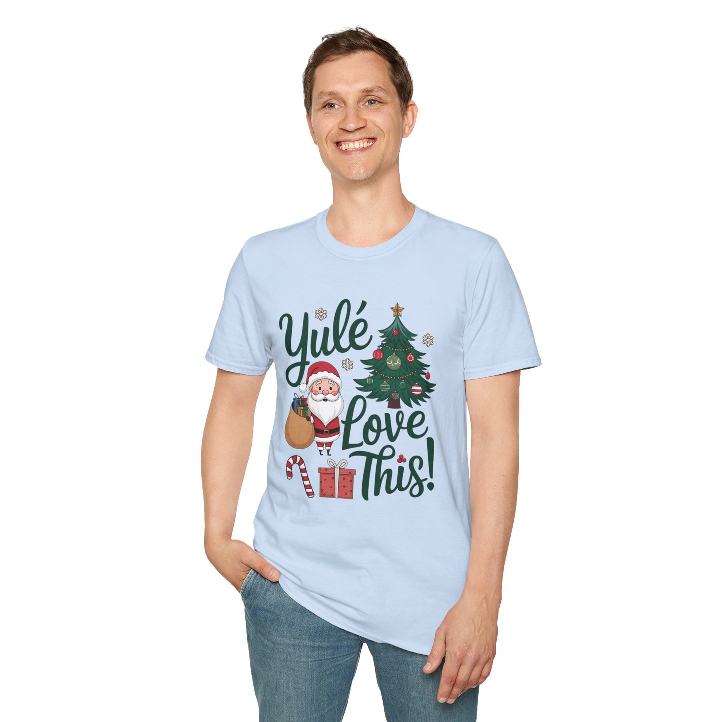Yulé Love This Christmas T-Shirt, Funny Santa Holiday Tee, Cute Pun Xmas Shirt, Festive Unisex Top, Fun Gift For Friends And Family