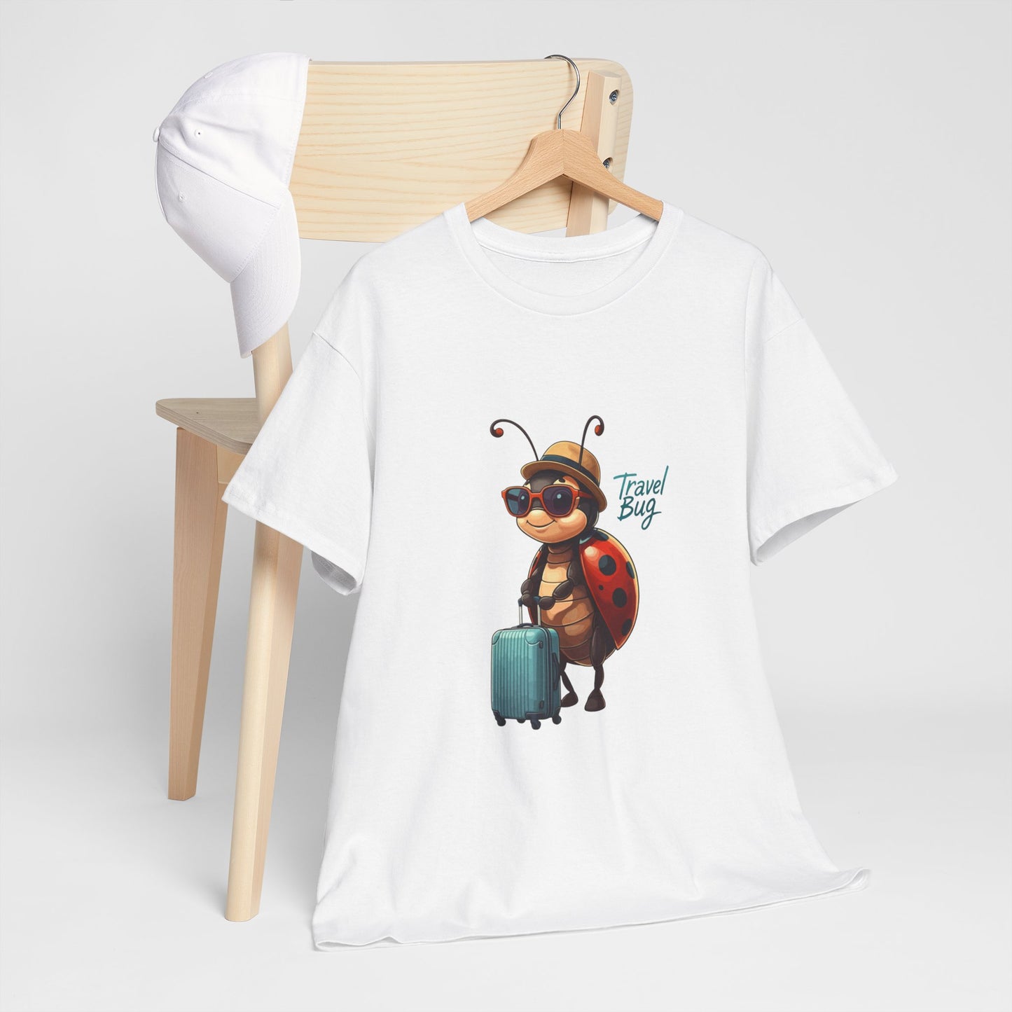 Travel Bug T-Shirt – Cute Ladybug Travel Tee | Funny Wanderlust Shirt for Travel Lovers | Unisex Graphic Tee Gift for Adventurers