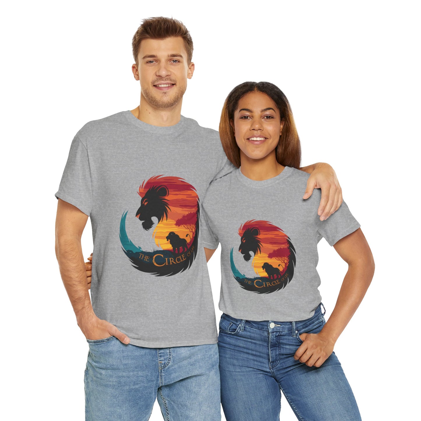The Circle of Life Lion Shirt – Sunset Safari Wildlife Graphic Tee – Inspirational Nature T-Shirt for Animal Lovers & Adventure Fans