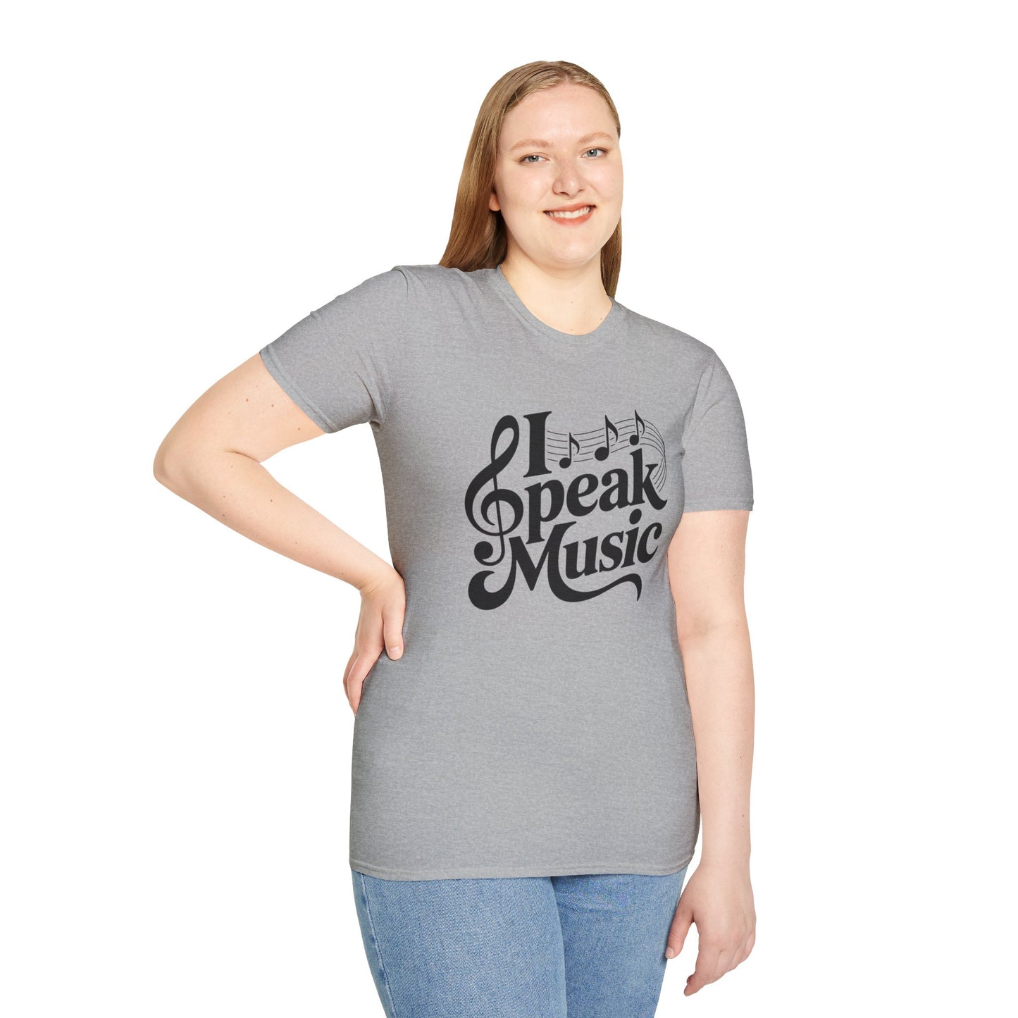 I Speak Music Shirt | Funny Music Lover T-Shirt | Gift for Musicians, Choir, Band Teachers & Music Students | Treble Clef Graphic Tee
