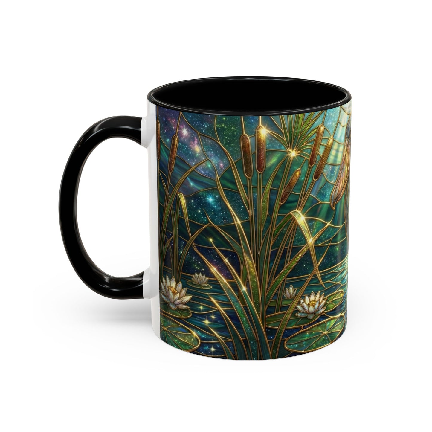 Shoebill Stork Mug, Stained Glass Bird Art, Prehistoric Animal Gift, Swamp Nature Coffee Cup, Galaxy Night, Ornithology Lover Present