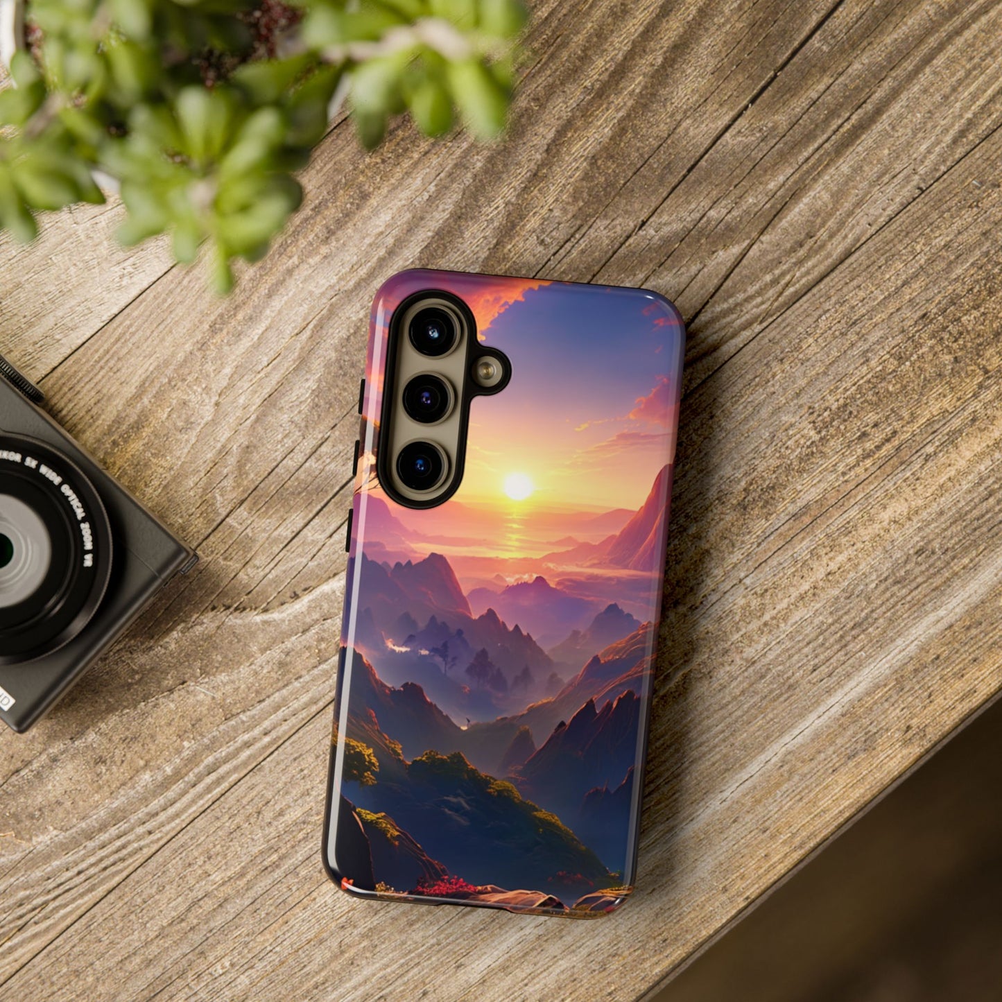 Samsung Tough Case Sunset Landscape Illustration