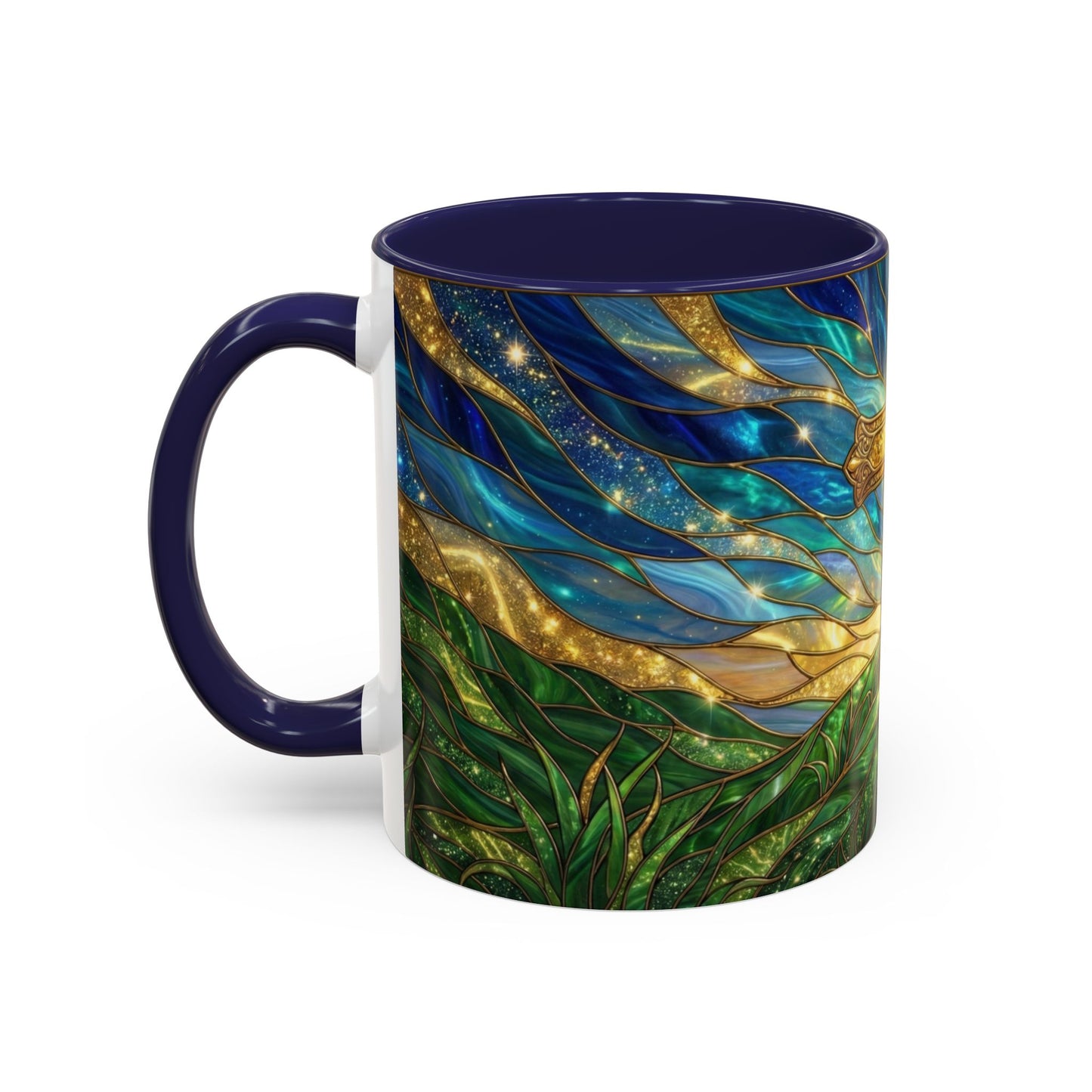 Christian Cross Mug, Stained Glass Cross Coffee Mug, Religious Gift For Christian, Faith Based Mug, Inspirational Bible Mug