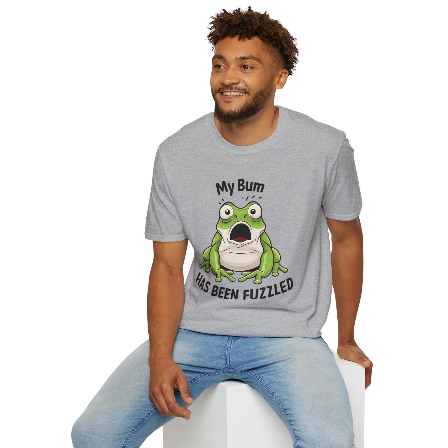 My Bum Has Been Fuzzled Shirt, Bumfuzzled Word Play Tee, Funny Frog T Shirt, Cute Shocked Frog Graphic Tee, Silly Humor Gift