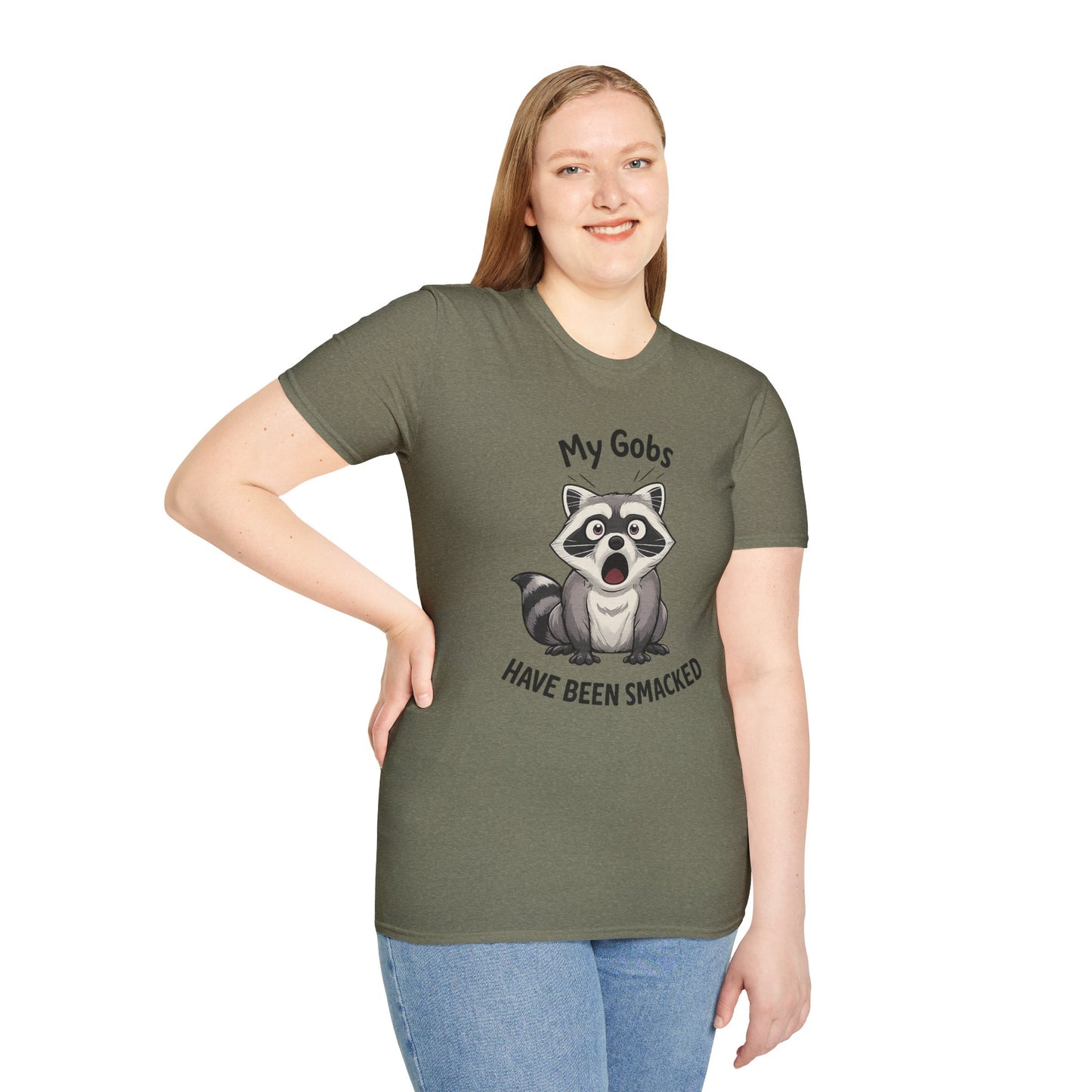 My Gobs Have Been Smacked Shirt, Funny Raccoon T Shirt, Gobsmacked Joke Tee, Meme Animal Shirt, Absurd Humor Graphic Tee