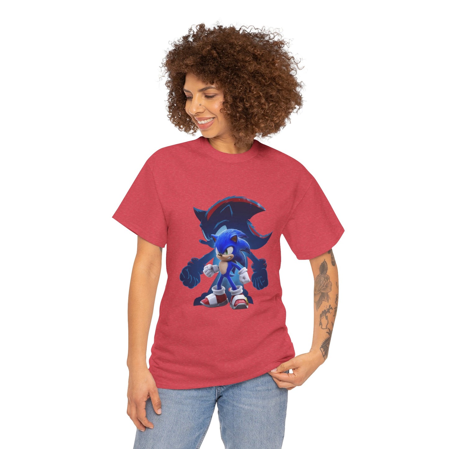 Blue Speed Hero Graphic Tee | Retro Gaming Legend T-Shirt | Fan Inspired Gamer Apparel | Cool Vintage Style Unisex Shirt for Adults & Teens