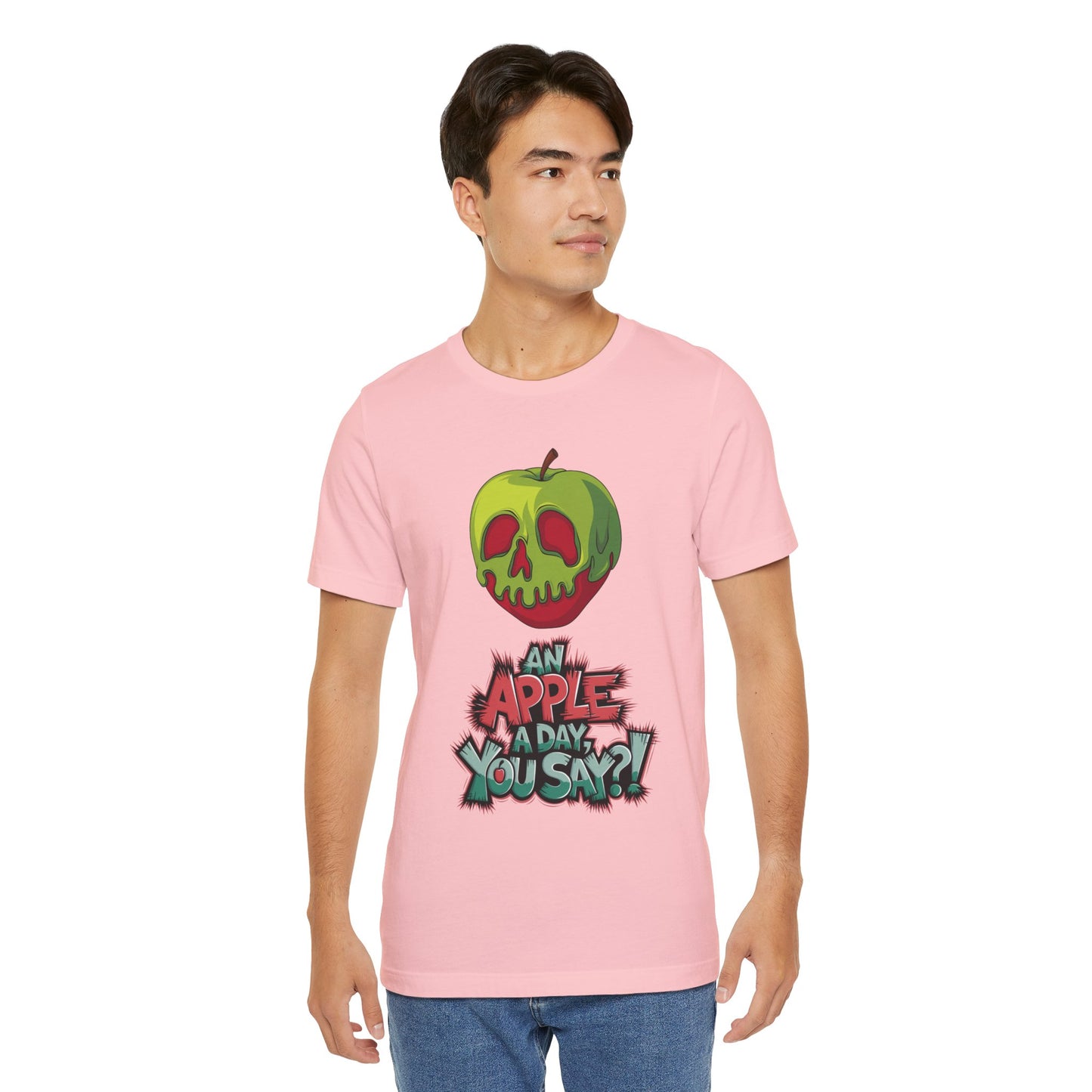 Funny Apple Skull Shirt – An Apple A Day You Say? – Grunge Fruit Tee – Y2K Nostalgia T‑Shirt – Gift for Fruit Lovers