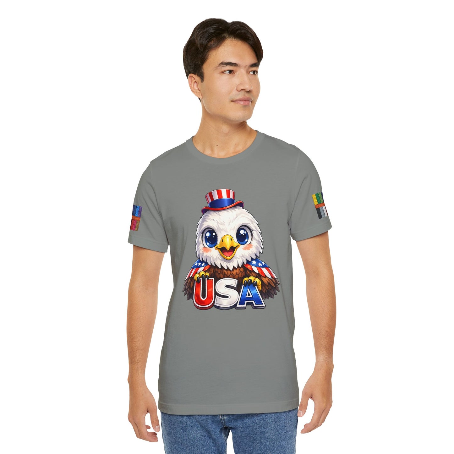 Cute USA Eagle Shirt, Patriotic Eagle T Shirt, Fourth Of July Shirt, American Flag Eagle Tee, Freedom Graphic Shirt, USA Pride Top